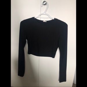 Black cropped long sleeve from Garage